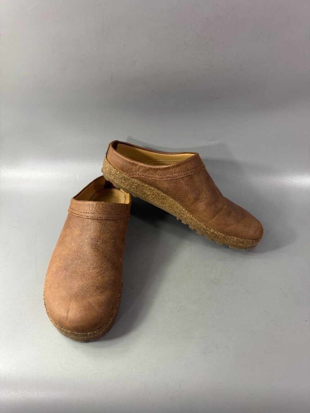 Haflinger Malmo Unisex Clog  - Saddle Leather, Size 42